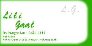 lili gaal business card